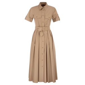 Fay Women Stretch Cotton Poplin Shirt Dress